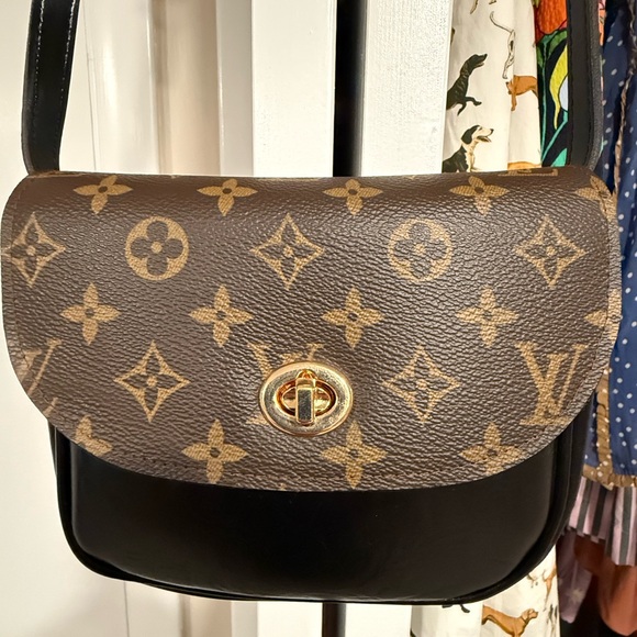 Upcycled LV Crossbody Bag - Picture 1 of 7